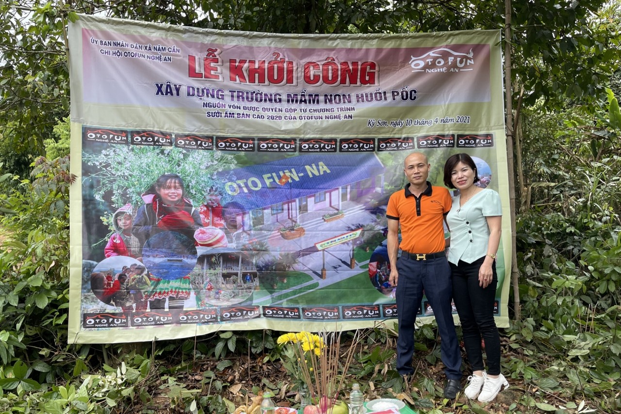 OtoFun Nghệ An khởi công xây trường học cho trẻ vùng cao