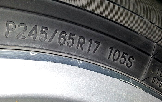 thông số lốp xe
